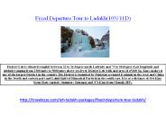 Fixed Departure Tour to Ladakh(10N/11D)