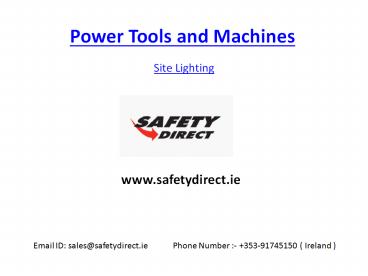 Site Lighting in Ireland at safetydirect.ie