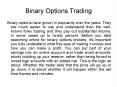 The US Binary Options Exchange PowerPoint PPT Presentation