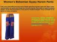 Womens Bohemian Gypsy Hippy Harem Pants PowerPoint PPT Presentation