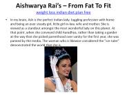 Aishwarya Rai Weight Loss From Fat To Fit