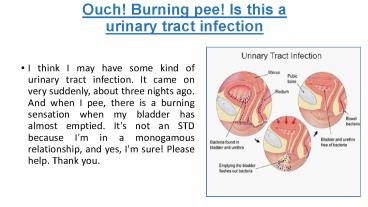 Ouch! Burning pee! Is this a urinary tract infection ( Treatment )