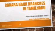 SWIFT code for canara bank branches in tamilnadu