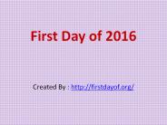 First day of 2016