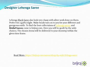 Party Wear Lehenga Sarees