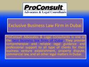 Exclusive Business Law Firm in Dubai