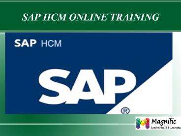 SAP HCM online training in USA