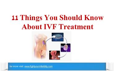 11 Things You Should Know About IVF Treatment