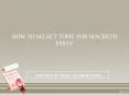 How to Select Topic for Macbeth Essay PowerPoint PPT Presentation