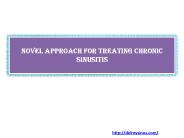 Novel Approach for Treating Chronic Sinusitis