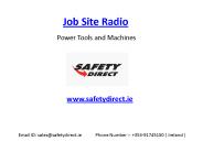 Job Site Radio in Ireland at SafetyDirect.ie
