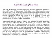 Manifesting Using Magnetism