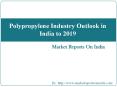 Polypropylene Industry Outlook in India to 2019 PowerPoint PPT Presentation
