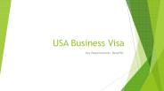 USA Business Visa--Key Requirements, Benefits