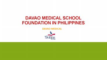 davao medical school foundation in philippines