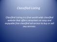 Post Classified Ads (1) PowerPoint PPT Presentation