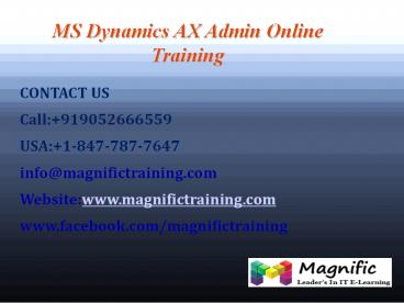 Microsoft Dynamics Ax Admin Online Training in Dubai