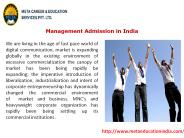 Management admission in India