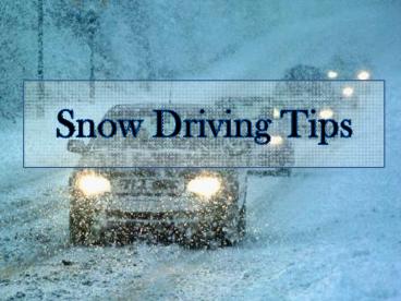Snow Driving Tips