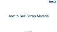 How to sell Scrap Material