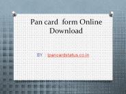 How to get pan card form