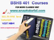 BSHS 401 Proactive Tutors/snaptutorial