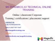 Microsoft Dynamics Ax Technical Online  Training in uk