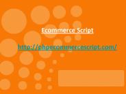 Open Source Ecommerce Script