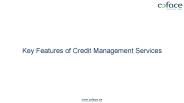 Key Features of Credit Management Services