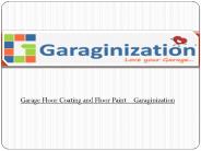 Garage Floor Coating and Floor Paint – Garaginization