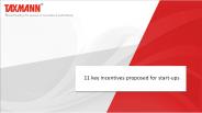 11 key incentives proposed for start-ups