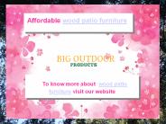 Wood Patio Furniture