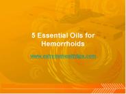 5 Essential Oils for Hemorrhoids