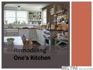 Remodeling One’s Kitchen