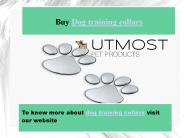 Dog training collars