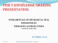 Fundamentals of Mechanical Seal PowerPoint PPT Presentation
