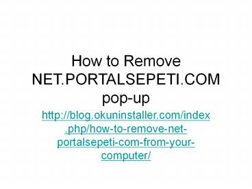 How to Remove Net.portalsepeti.com