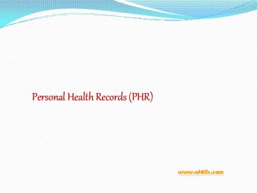 Personal Health Records in Tampa, Florida, USA