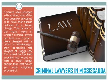 Criminal Law Firms Toronto
