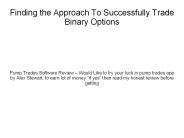 More on Binary Options Trading