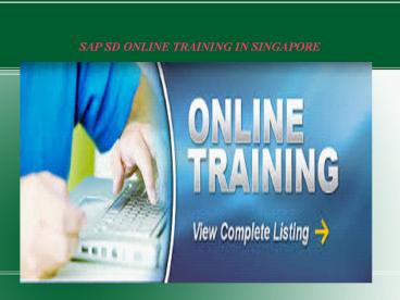 sap sd online training in singapore