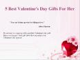 5 Best Valentine's Day Gifts For Her PowerPoint PPT Presentation