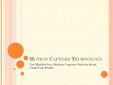 Motion Capture Technology