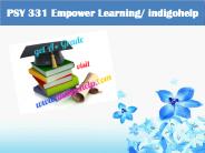 PSY 331 Empower Learning/ indigohelp