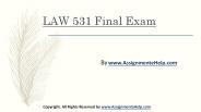 Business LAW 531 Final Exam New Assignments