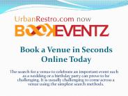Book a Venue in Seconds Online Today
