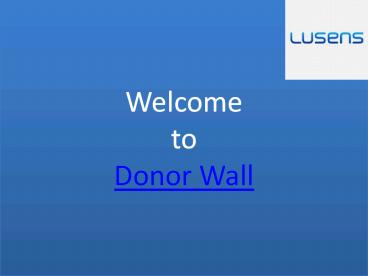Donor Wall