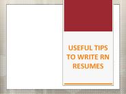 Useful Tips To Write Rn Resumes