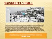 Wonderful Shimla
