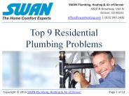Denver's 9 Most Common Plumbing Problems for 2016